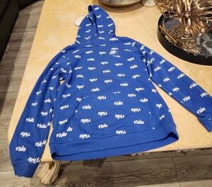 Nike Blue Hoodie with Logo Print